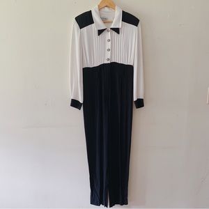 80s COLOR BLOCK JUMPSUIT